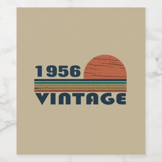 Gepersonaliseerd  65ste verjaardagsfeest wijn etiket (Enkel label)