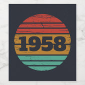 Gepersonaliseerd  65ste verjaardagsfeest wijn etiket (Enkel label)