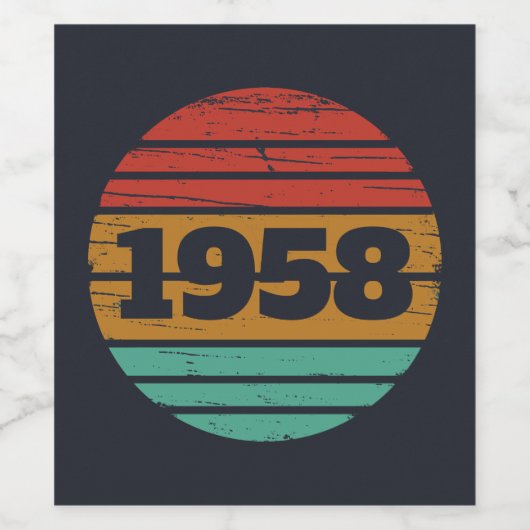 Gepersonaliseerd 65ste verjaardagsfeest wijn etiket (Enkel label)