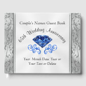 Gepersonaliseerd 65th Wedding Jubileum Gastenboek (Voorkant)