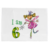 Gepersonaliseerd 6-jarige verjaardag prinses feest large cadeautasje (Achterkant)