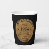 Gepersonaliseerd 70-jarig 70-jarig verjaardagsfee papieren bekers (Achterkant)