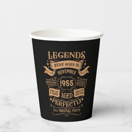 Gepersonaliseerd 70-jarig  70-jarig verjaardagsfee papieren bekers (Achterkant)