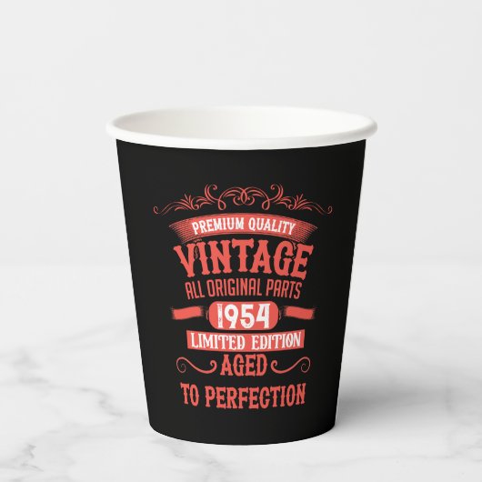 Gepersonaliseerd 70-jarig  70-jarig verjaardagsfee papieren bekers (Achterkant)