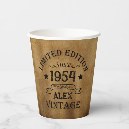 Gepersonaliseerd 70-jarig  70-jarig verjaardagsfee papieren bekers (Voorkant)