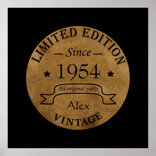 Gepersonaliseerd 70-jarig  70-jarig verjaardagsfee poster (Voorkant)