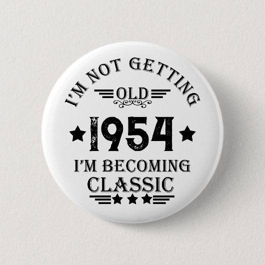 Gepersonaliseerd 70-jarig  70-jarig verjaardagsfee ronde button 5,7 cm (Voorkant)