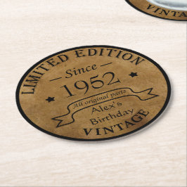 Gepersonaliseerd 70-jarig  70-jarig verjaardagsfee ronde kartonnen onderzetter