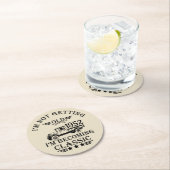 Gepersonaliseerd 70-jarig 70-jarig verjaardagsfee ronde kartonnen onderzetter (Insitu)