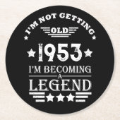 Gepersonaliseerd 70-jarig 70-jarig verjaardagsfee ronde kartonnen onderzetter (Voorkant)