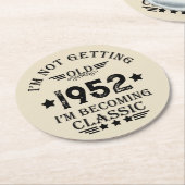 Gepersonaliseerd 70-jarig  70-jarig verjaardagsfee ronde kartonnen onderzetter (Gebogen)