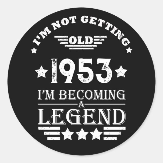 Gepersonaliseerd 70-jarig  70-jarig verjaardagsfee ronde sticker (Voorkant)