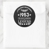 Gepersonaliseerd 70-jarig  70-jarig verjaardagsfee ronde sticker (Tas)