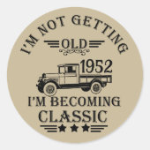 Gepersonaliseerd 70-jarig  70-jarig verjaardagsfee ronde sticker (Voorkant)