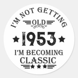 Gepersonaliseerd 70-jarig  70-jarig verjaardagsfee ronde sticker