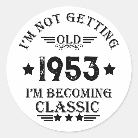 Gepersonaliseerd 70-jarig 70-jarig verjaardagsfee ronde sticker (Voorkant)