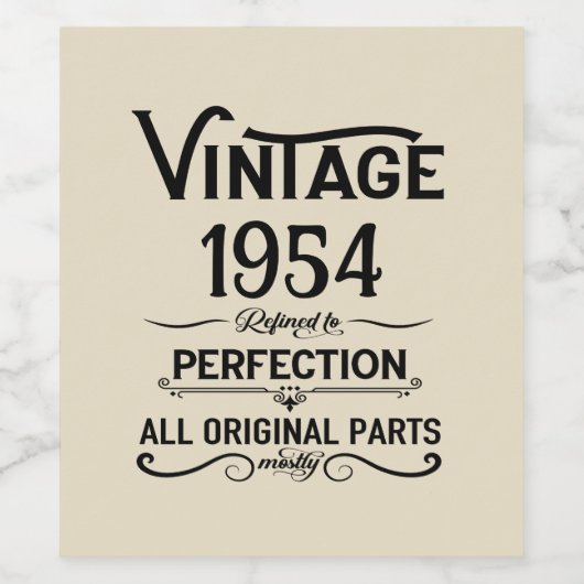 Gepersonaliseerd 70-jarig  70-jarig verjaardagsfee wijn etiket (Enkel label)