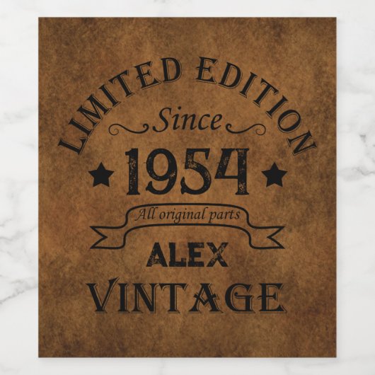 Gepersonaliseerd 70-jarig  70-jarig verjaardagsfee wijn etiket (Enkel label)