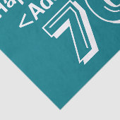 Gepersonaliseerd 70e verjaardag Theme Tissue Paper Tissuepapier (Detail)