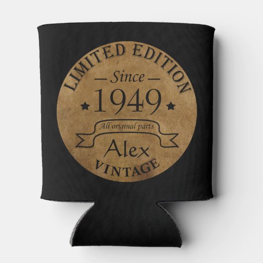 Gepersonaliseerd  75e verjaardagsfeest blikjeskoeler (Achterkant)