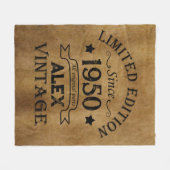 Gepersonaliseerd 75e verjaardagsfeest fleece deken (Voorkant (Horizontaal))