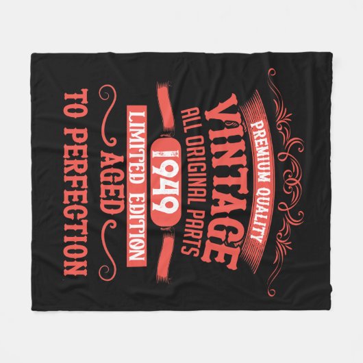 Gepersonaliseerd  75e verjaardagsfeest fleece deken (Voorkant (Horizontaal))