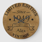 Gepersonaliseerd  75e verjaardagsfeest grote klok (Voorkant)