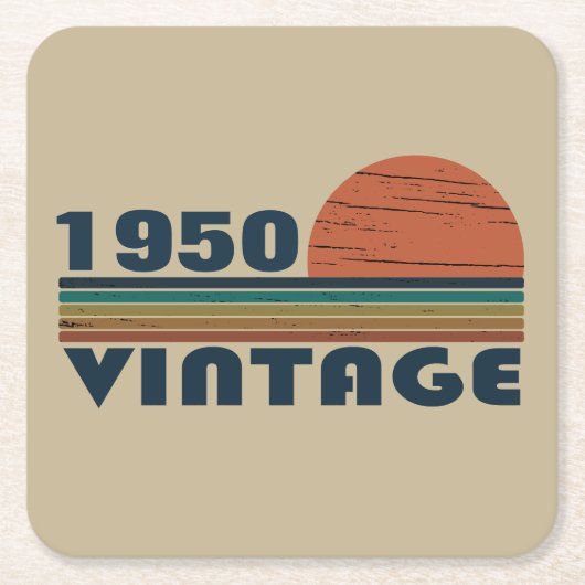 Gepersonaliseerd  75e verjaardagsfeest kartonnen onderzetters (Voorkant)