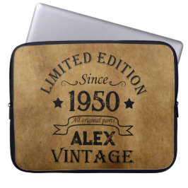 Gepersonaliseerd  75e verjaardagsfeest laptop sleeve