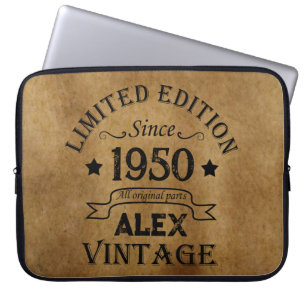 Gepersonaliseerd  75e verjaardagsfeest laptop sleeve