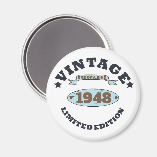 Gepersonaliseerd  75e verjaardagsfeest magneet (Voorkant / Achterkant)