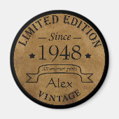 Gepersonaliseerd 75e verjaardagsfeest magneet (Voorkant)