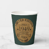 Gepersonaliseerd 75e verjaardagsfeest papieren bekers (Voorkant)