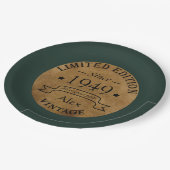 Gepersonaliseerd  75e verjaardagsfeest papieren bordje (Gekanteld)