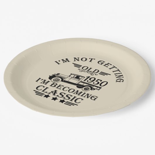 Gepersonaliseerd  75e verjaardagsfeest papieren bordje (Gekanteld)