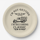 Gepersonaliseerd  75e verjaardagsfeest papieren bordje (Voorkant)