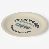 Gepersonaliseerd 75e verjaardagsfeest papieren bordje (Gekanteld)