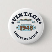 Gepersonaliseerd  75e verjaardagsfeest ronde button 5,7 cm (Voorkant)