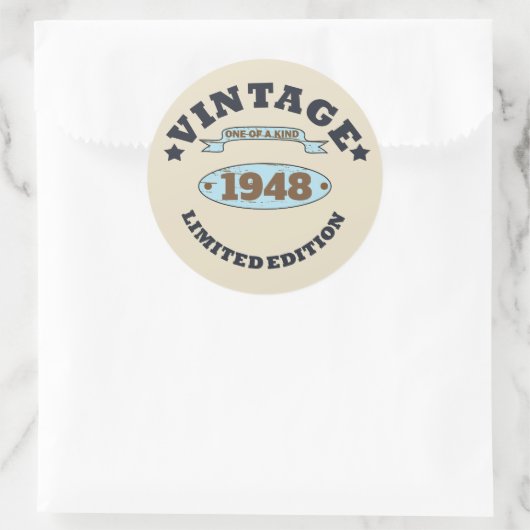 Gepersonaliseerd  75e verjaardagsfeest ronde sticker (Tas)