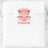 Gepersonaliseerd  75e verjaardagsfeest ronde sticker (Tas)