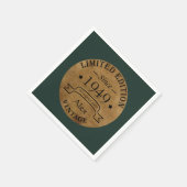 Gepersonaliseerd  75e verjaardagsfeest servet (Hoek)