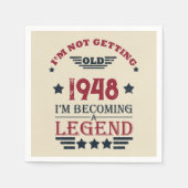 Gepersonaliseerd  75e verjaardagsfeest servet (Voorkant)