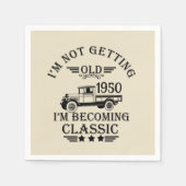 Gepersonaliseerd  75e verjaardagsfeest servet (Voorkant)