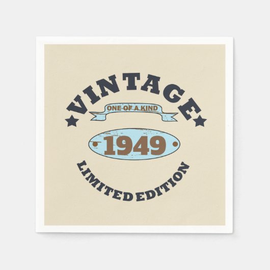 Gepersonaliseerd  75e verjaardagsfeest servet (Voorkant)