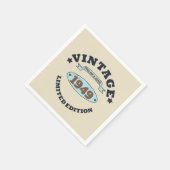 Gepersonaliseerd  75e verjaardagsfeest servet (Hoek)