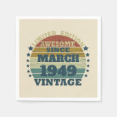 Gepersonaliseerd  75e verjaardagsfeest servet (Voorkant)