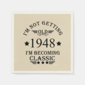 Gepersonaliseerd  75e verjaardagsfeest servet (Voorkant)