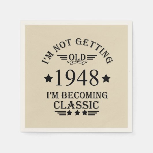 Gepersonaliseerd  75e verjaardagsfeest servet (Voorkant)