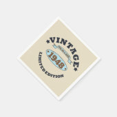 Gepersonaliseerd  75e verjaardagsfeest servet (Hoek)