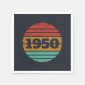 Gepersonaliseerd  75e verjaardagsfeest servet (Voorkant)